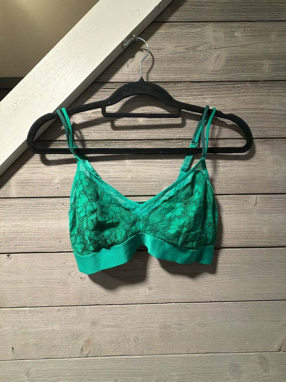 Auden Lace Bralette Size L Green